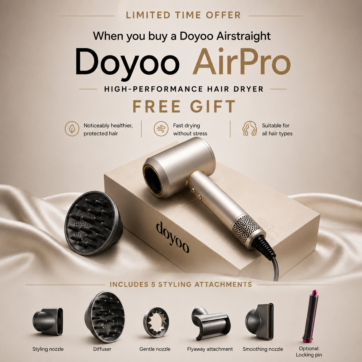 Doyoo™ Airstraight Hair Straightener with Air Technology